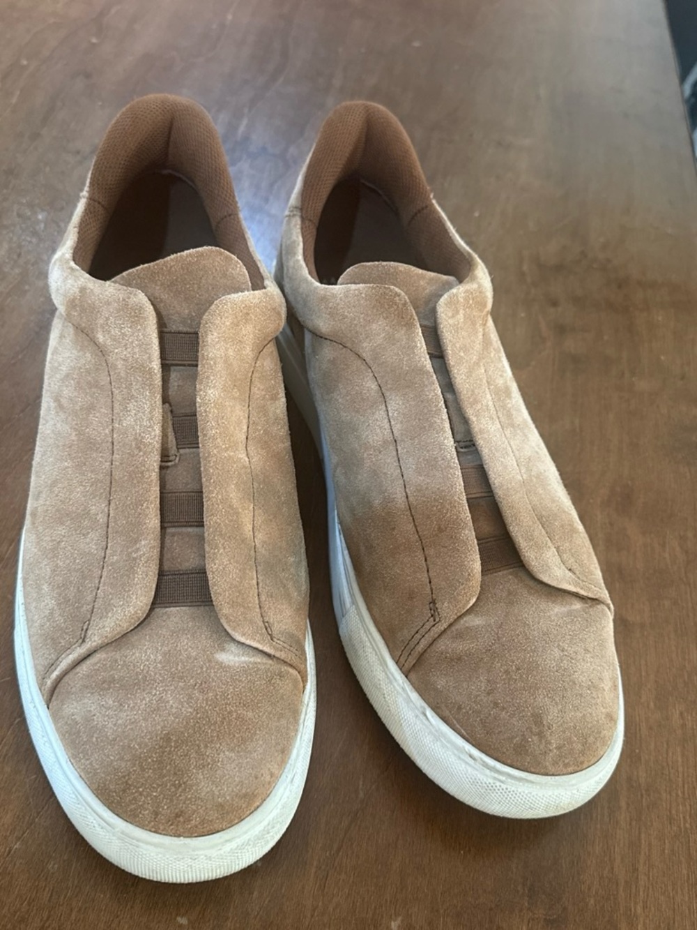 George Men’s Suede Slip-On Sneakers in Tan